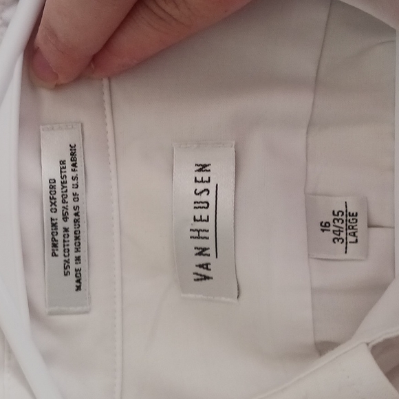 2 very nice button up dress shirts both size large 16 and 16.5 - Picture 8 of 10